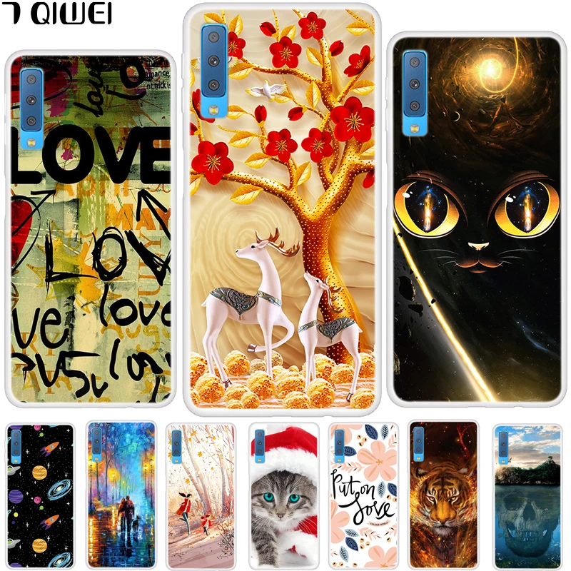 

6.0'' For Samsung A7 2018 Case A 7 2018 Cover Soft Silicone Cool Phone Case For Samsung Galaxy A7 2018 Case TPU A750 7A Fruit