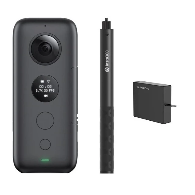 Insta360 ONE X Экшн-камера 5,7 K видео 18MP фото VR Водонепроницаемая Insta 360 ONEX Мини спортивная камера для iPhone Android - Цвет: Bundle 1