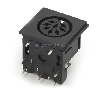 Online 1000PCS Din Socket 8 Position Female 8 Pin PCB Right Angle Through Holes PCB SDS-J DS Power Socket 2A 110V Circular Receptacle