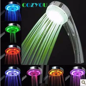 

CY8008-A14 Supernova Sales Water Powered Bathroom LED Hand Showers Temperature Sensor+7 Colors+Single Color LED Shower Heads