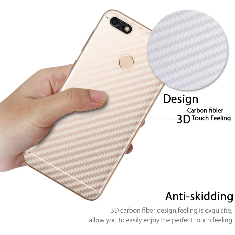 Защитная пленка на заднюю панель из углеродного волокна для Huawei Y5 Y6 Pro Y7 Prime Lite Y9s Y9
