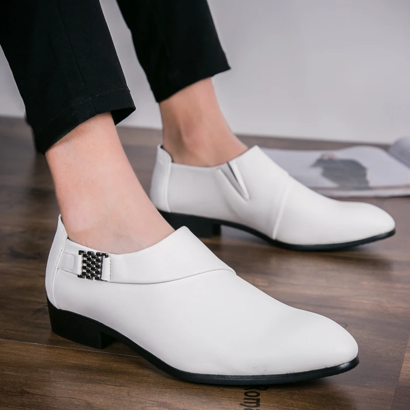 

2019 Men Shoes Set Of Toe Pointed Leather Formal Shoes Men Wedding Business Mens Dress Shoes Zapatos De Hombre Buty Meskie