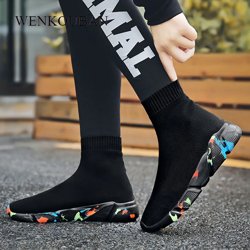 الصيف أحذية رياضية النساء أحذية مفلكنة جورب عالية أعلى المدربين تنفس تنيس Feminino حذاء كاجوال السيدات Chaussures فام الصيف أحذية رياضية النساء أحذية مفلكنة جورب عالية أعلى المدربين تنفس تنيس Feminino حذاء كاجوال السيدات Chaussures فام