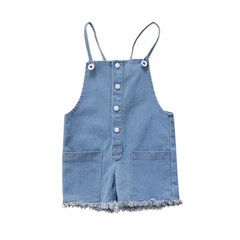 

0-24M Newborn Baby Kid Girls Denim One-piece Romper Babies Girl Button Strap Bib Jumpsuit Outfits Clothing