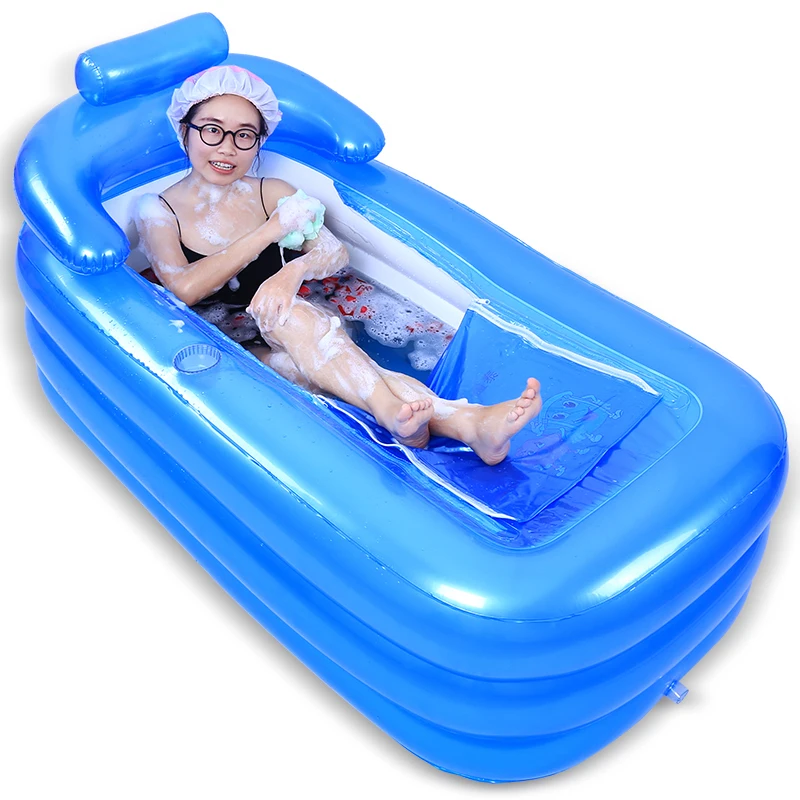 

Adult padded inflatable bathtub home folding bath barrel child bath