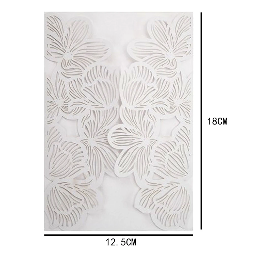  10PCS lace Easter tulip flowers Laser Cut Wedding Invitations Card Elegant Wedding Envelopes Event  - 32958698712