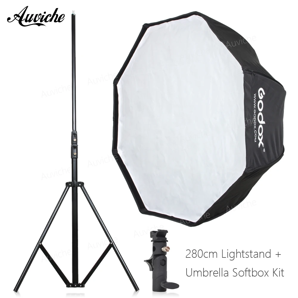 

GODOX 120cm Speedlight Flash Octagon Umbrella softbox for Speedlight Flash Studio flash Hot shoe bracket