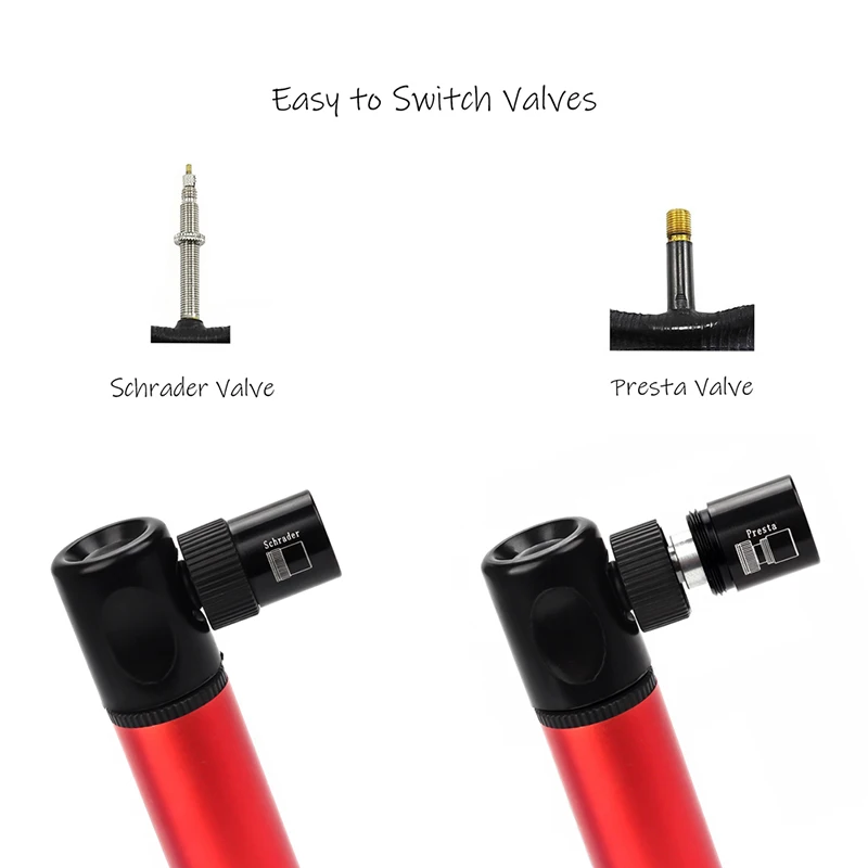 spesifikasi Portabel Aluminium Paduan Mini Sepeda Pompa Tangan Urltralight Gunung Sepeda Bersepeda MTB Pompa Udara Ban Bola Inflator (Sebuah  v) (F V) 45G