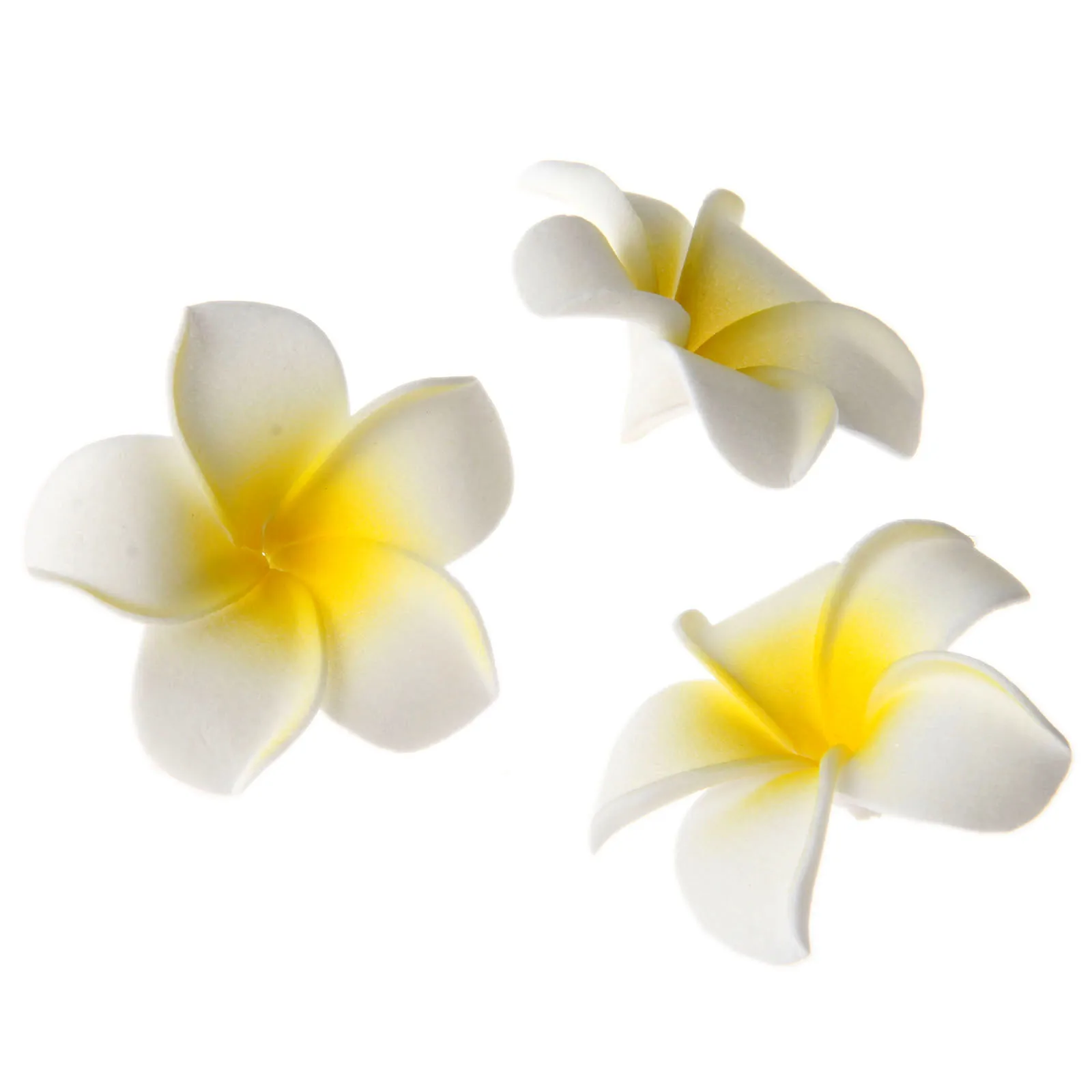 Dophee 10pcs Table Decorations Plumeria Hawaiian Foam Frangipani