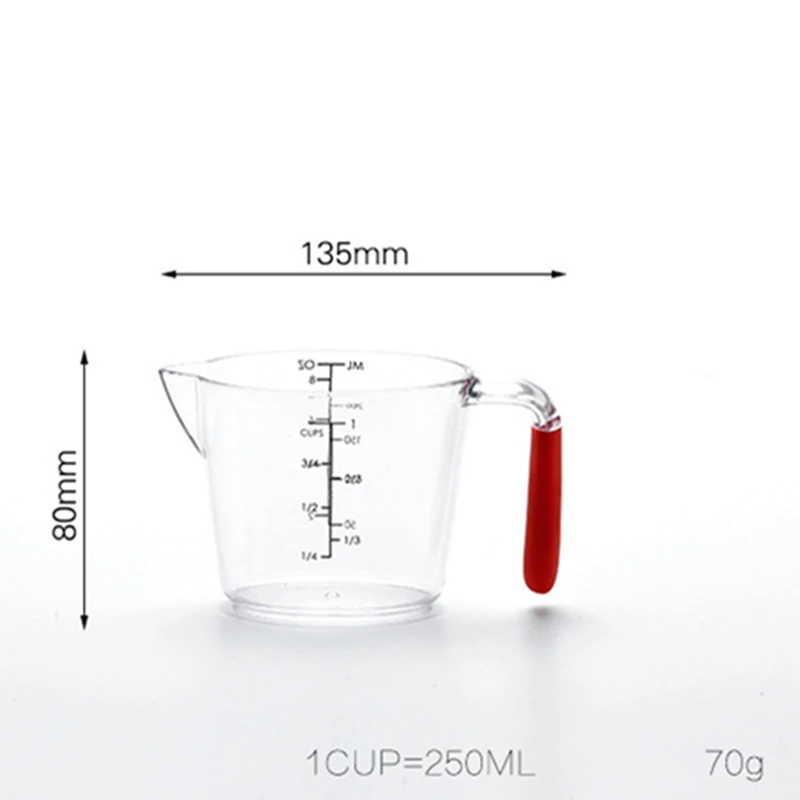 250 мл/500 мл/1000 мл Прозрачный мерный стакан пластиковый мерный стакан измерительные инструменты для кухонные инструменты для выпечки пищевой