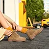 BeauToday tobillo botas de mujer estilo Brogue de cuero genuino de piel de cerdo de hecho a mano de la marca zapatos de moda de mujer 04017 ► Foto 2/6