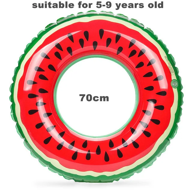Стиль надувные ПВХ арбуз бассейна Одежда заплыва кольцо для взрослых детей 60 см 70 см 80 см 90 см 120 см - Цвет: 70CM