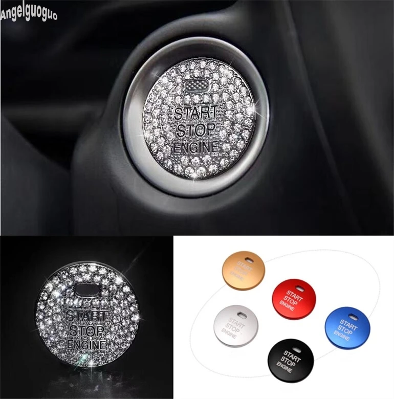

Car Engine Start Stop Button Decoration Keyless System Switch Cover For Hyundai Elantra MD 2011-15 Sonata i45 YF 2010-14 Sticker