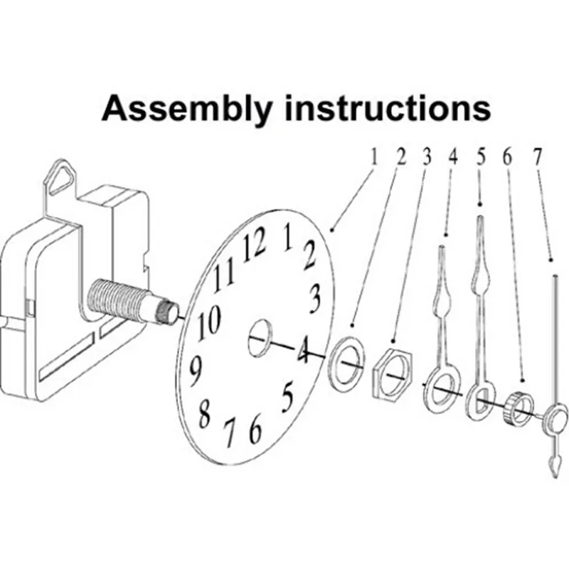 Quality Clock Movement Mechanism Parts Tool With White Hands Quiet Silence Hour/Minute Hand Clock Movement Wall Clock Parts Tool