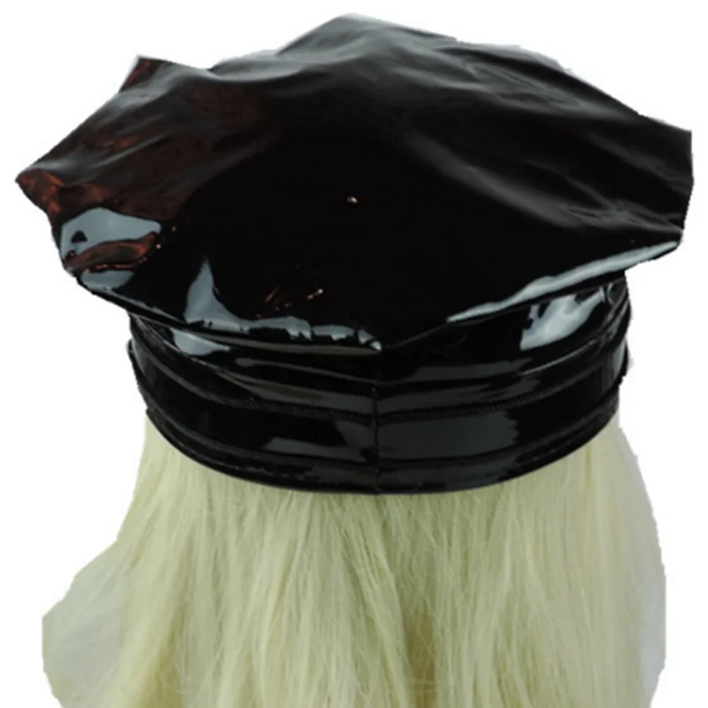 Черная искусственная военная шляпа для выступлений на сцене восьмиугольная шляпа полицейская шляпа для девочек