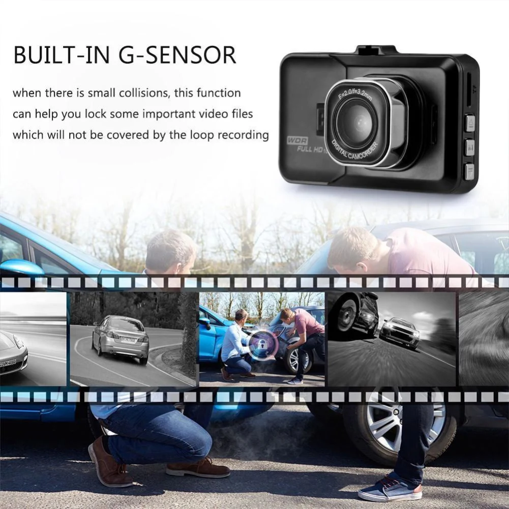 1080P Mini 3 дюймов Видеорегистраторы для автомобилей Камера 360 градусов вращение dash cam Видео Регистраторы Видеорегистраторы для автомобилей, Автомобильный видеорегистратор Эра Камера авто