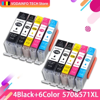 

12 PCS PGI 570 571XL Ink Cartridge Compatible for Canon PIXMA MG5750 MG5751 MG5752 MG6850 MG6853 TS6050 6051 6052 5050 5051 5052