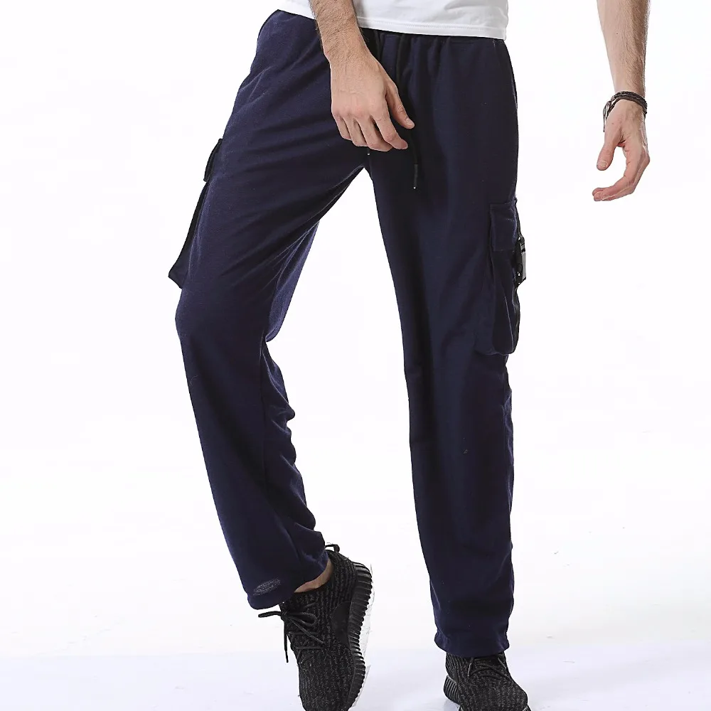 Fashion Men's Pants men Profile Pockets Cotton jogger pants Casual ...