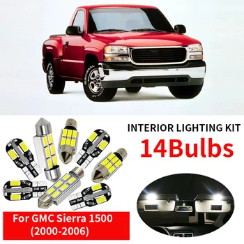 

14x Auto Interior LED Lights Bulb Kit For 2000-2006 GMC Sierra 1500/ Sierra 2500/Sierra 3500 Map Dome Step License Plate Light