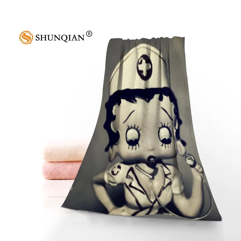 Новый пользовательский Betty Boop полотенце с принтом Хлопковое полотенце/банные