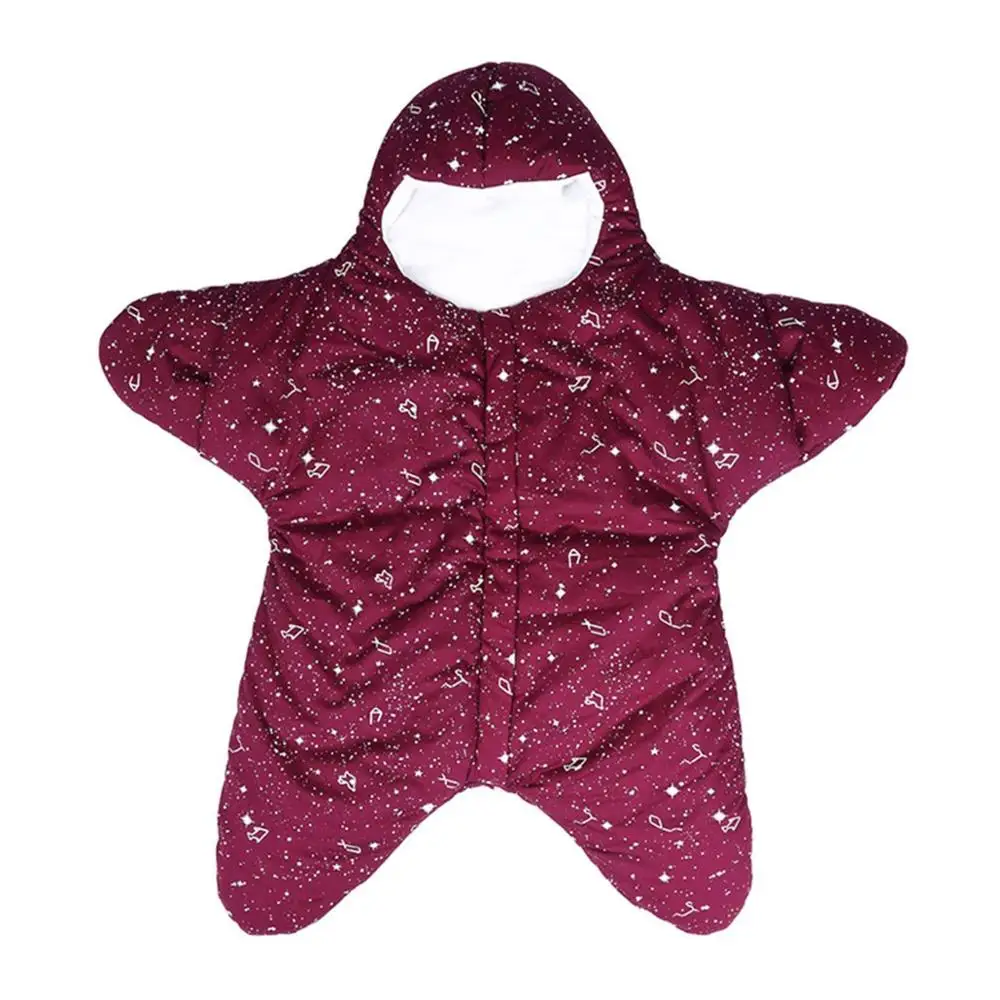 Baby Stroller Sleeping Bag Winter Warm Sleepsacks Robe For Infant Starfish Wheelchair Envelopes For Newborns Footmuff Baby Sleep - Цвет: Burgundy