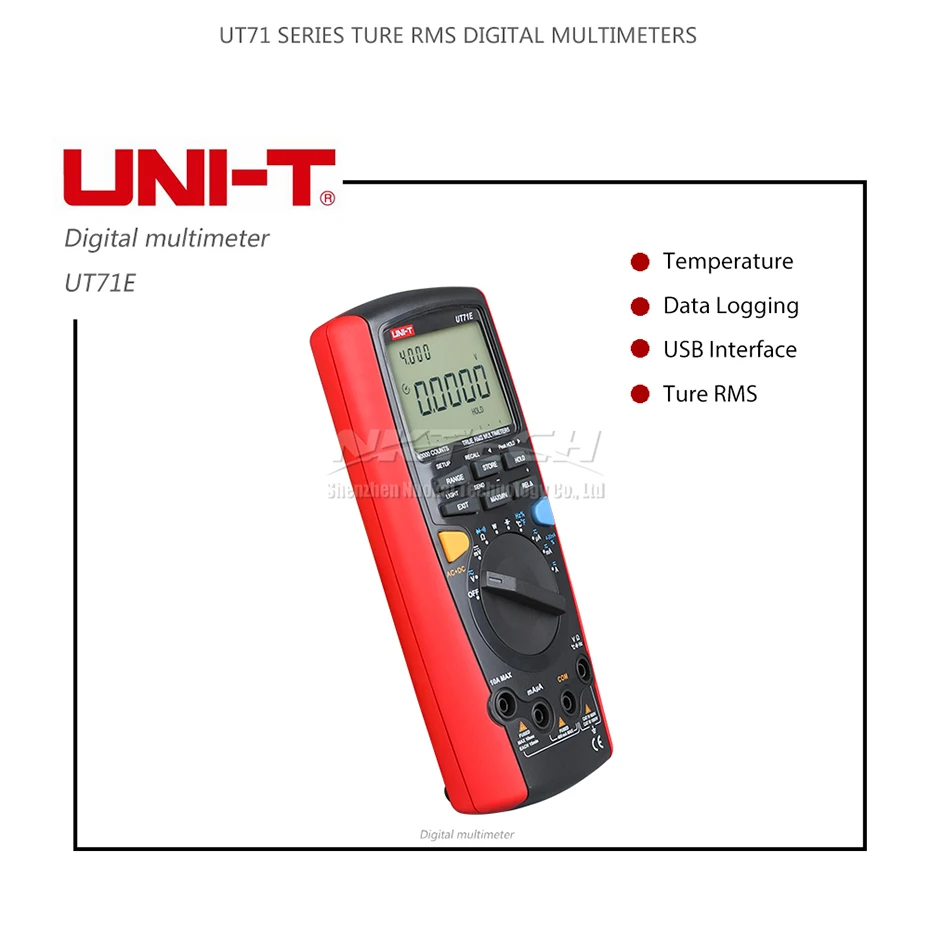UNI-T интеллектуальный цифровой мультиметр UT71E UT71D UT71C UT71B UT71A Ture RMS температура AC DC Вольт колпачок Res Freq двойная подсветка