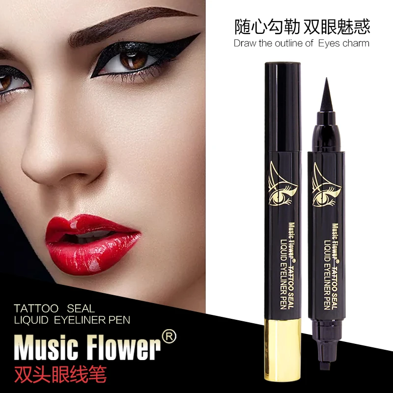 Music Flower Liqiud Eyeliner Pen Waterproof 24H Long-lasting Matte Eye Liner Black Quick-Dry Makeup Pen M5057 Music Flower Liqiud Eyeliner Pen Waterproof 24H Long-lasting Matte Eye Liner Black Quick-Dry Makeup Pen M5057