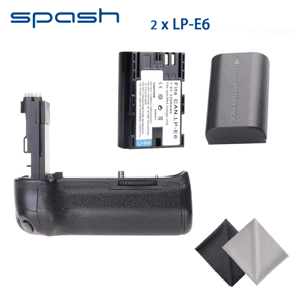 Spash вертикальный Батарейная ручка для Canon 6D DSLR Камера заменить BG-E13 с 2 шт. LP-E6 батареи Multi-power Батарея держатель