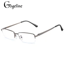 Анти-синий светильник, очки для чтения, оправа из сплава, металлические очки с полуоправой, очки для мужчин и женщин, оптика