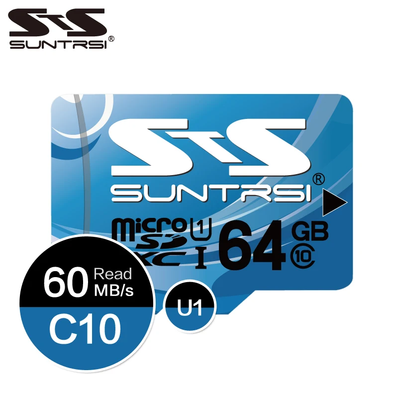 Suntrsi Micro SD Card 64GB Mini TF 32GB 16GB High Speed Class 10 Memory for Smartphone and Cameras Free Shipping | Компьютеры и офис