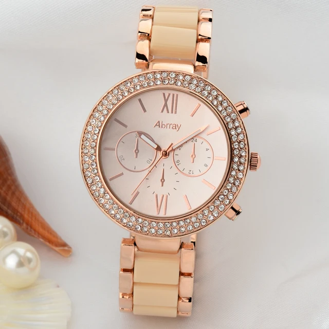 Women Business Wrisches Fashion Alloy Rose Gold Quartz Watch Women Business Wrisches Fashion Alloy Rose Gold Quartz Watch Real Waterproof Wrisch With Luxury