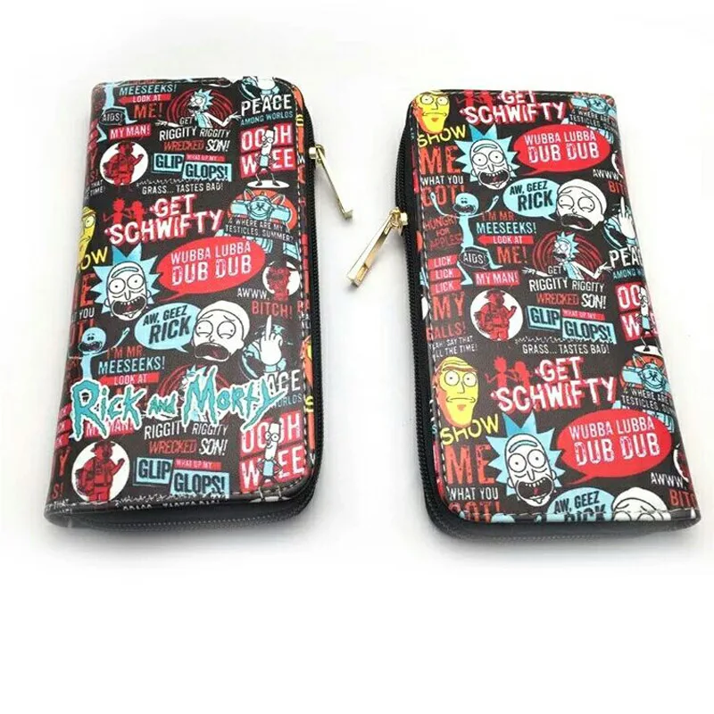 

Rick and Morty Anime Colorful Zip Wallet Long Clutch Purse With Card Holder