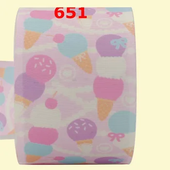 

3" inch 75 mm 7.5cm colorful ice cream free shipping printed grosgrain ribbons for gift decoration