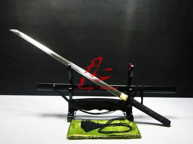 

battle ready clay tempered japanese ninja sword sanmai blade razor sharp