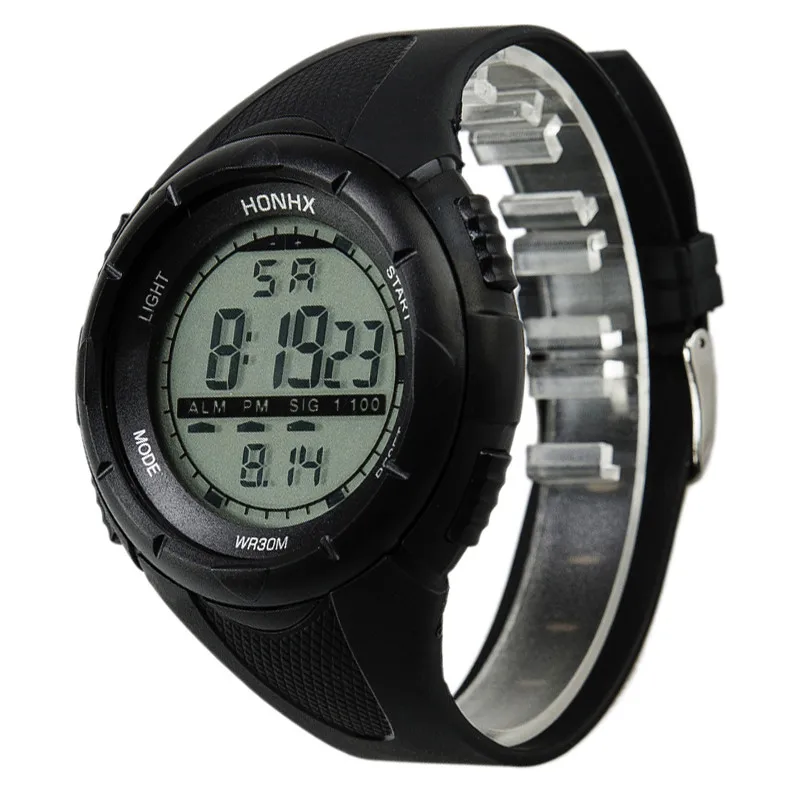 Часы мужские Роскошные спортивные часы Аналоговые Цифровые Военные Силиконовые военные спортивные светодиодный водонепроницаемые наручные часы