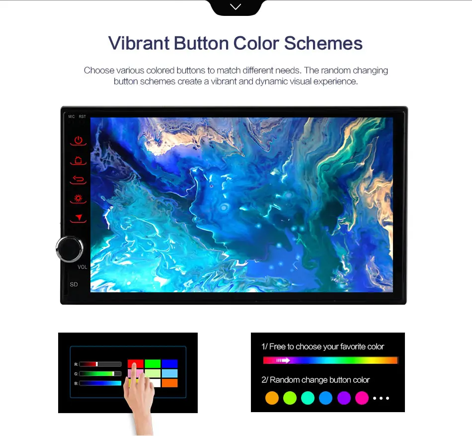 Top 2 Din 7" Ultra Slim Android 8.1 Car DVD Radio Player Autoradio GPS Stereo For Nissan Toyota Honda Mazda BYD Kia Universal 2Din 19