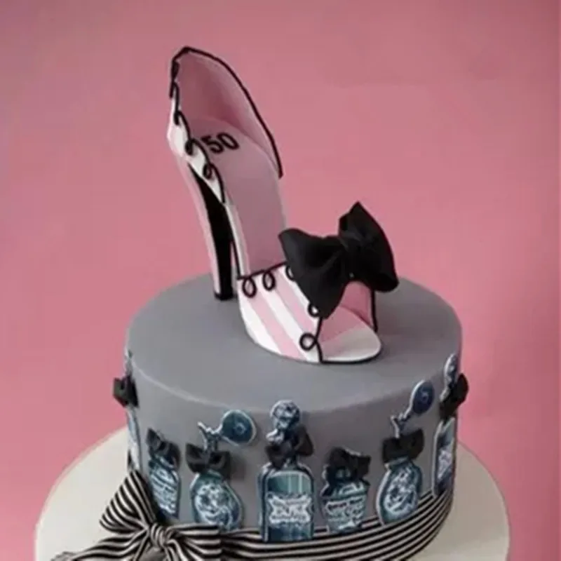 7 Pcs Ensemble Haute Talon Chaussures Gateau Moule Sucre Artisanat Fondant Moules En Plastique Haute Talon Chaussures Gateau Moule Grande Taille Rose Couleur Outils De Cuisson Aliexpress