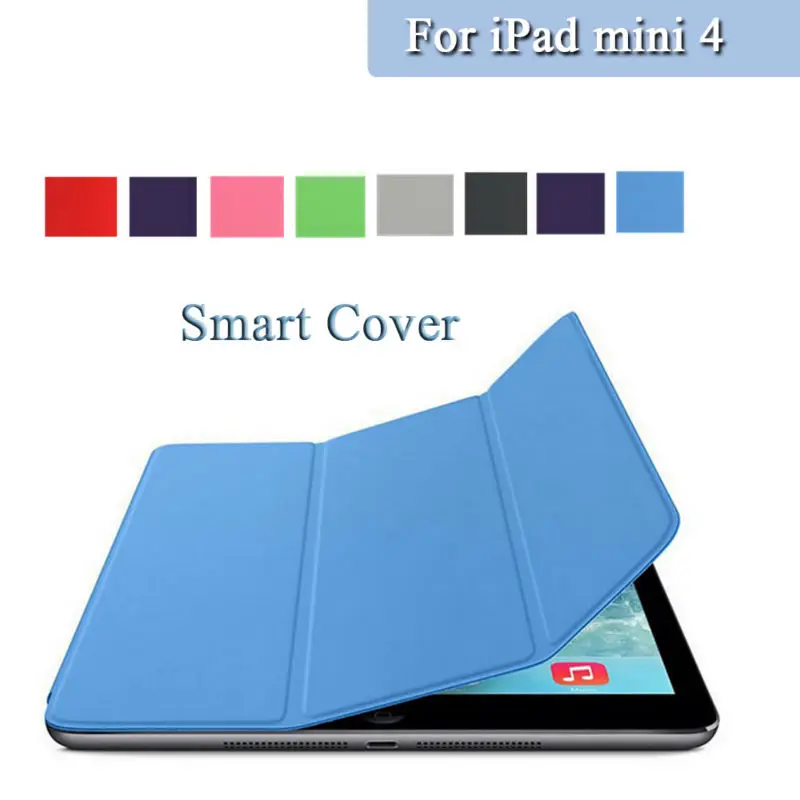 

Ultra-thin Magnetic Front PU Leather Smart Cover Skin + Plastic Hard Back Case For Apple iPad Mini 4