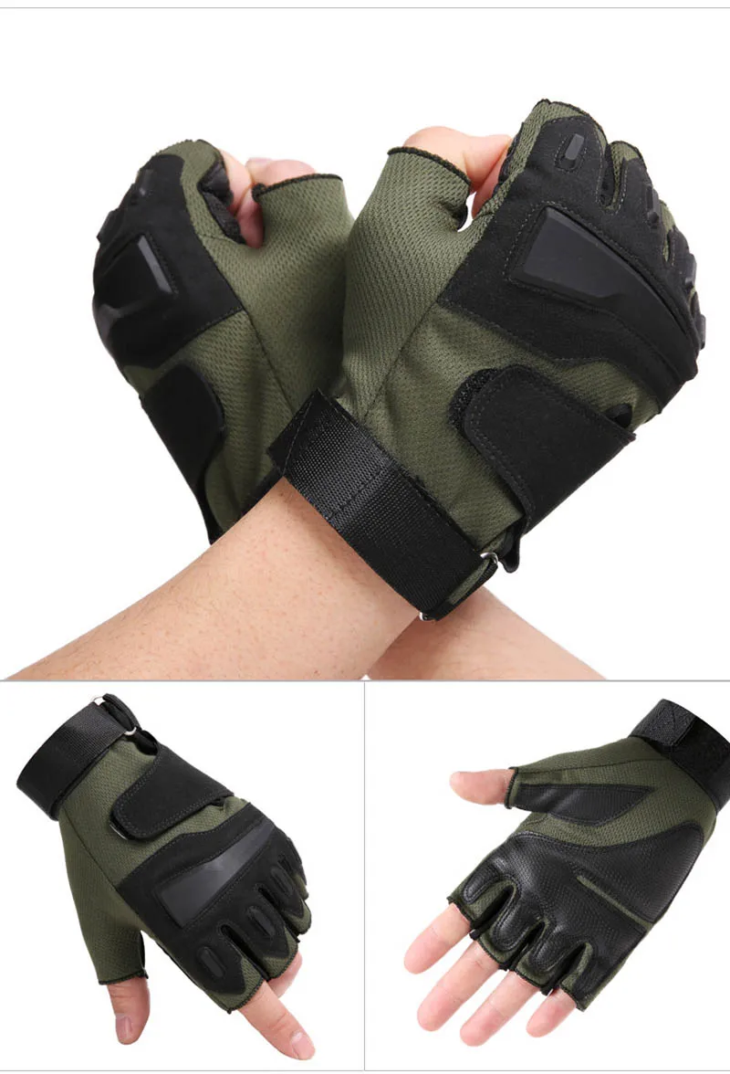 Военный Тактический Половина finger велосипедов велосипедные перчатки Для мужчин Спорт Тренажерный зал Гантели тяжелая атлетика