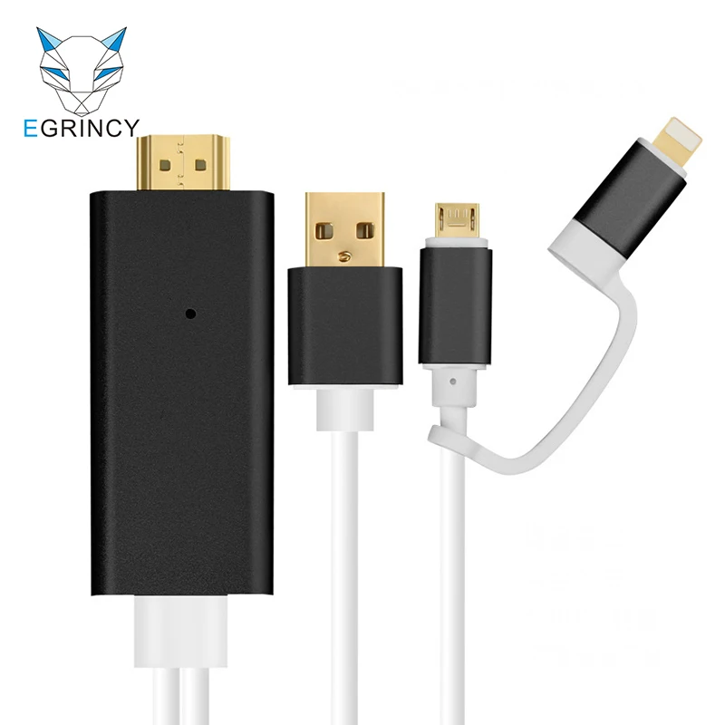 Günstige HDMI Kabel Für iPhone Android Micro USB Zu HDMI HDTV Adapter USB Kabel Für iPad iPhone 6 6 s 7 8 Plus X XS Max XR XS Für Samsung