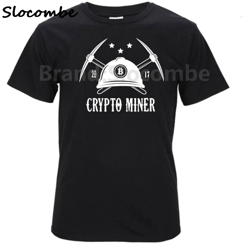 2018 Hot sale Free shipping Crypto Miner T-Shirt - BTC ETH LTC Cryptocurrency Bitcoin t shirt | Мужская одежда