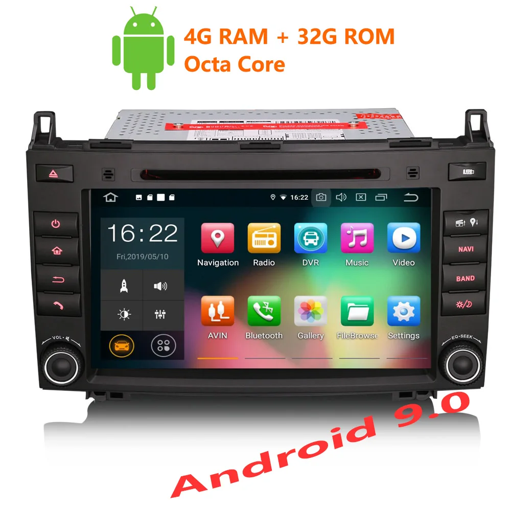 Best Erisin ES7921B 8" Android 9.0 Octa Core 4GB RAM Car DVD Radio BT for  W245 W169 Sprinter Viano Vito 0