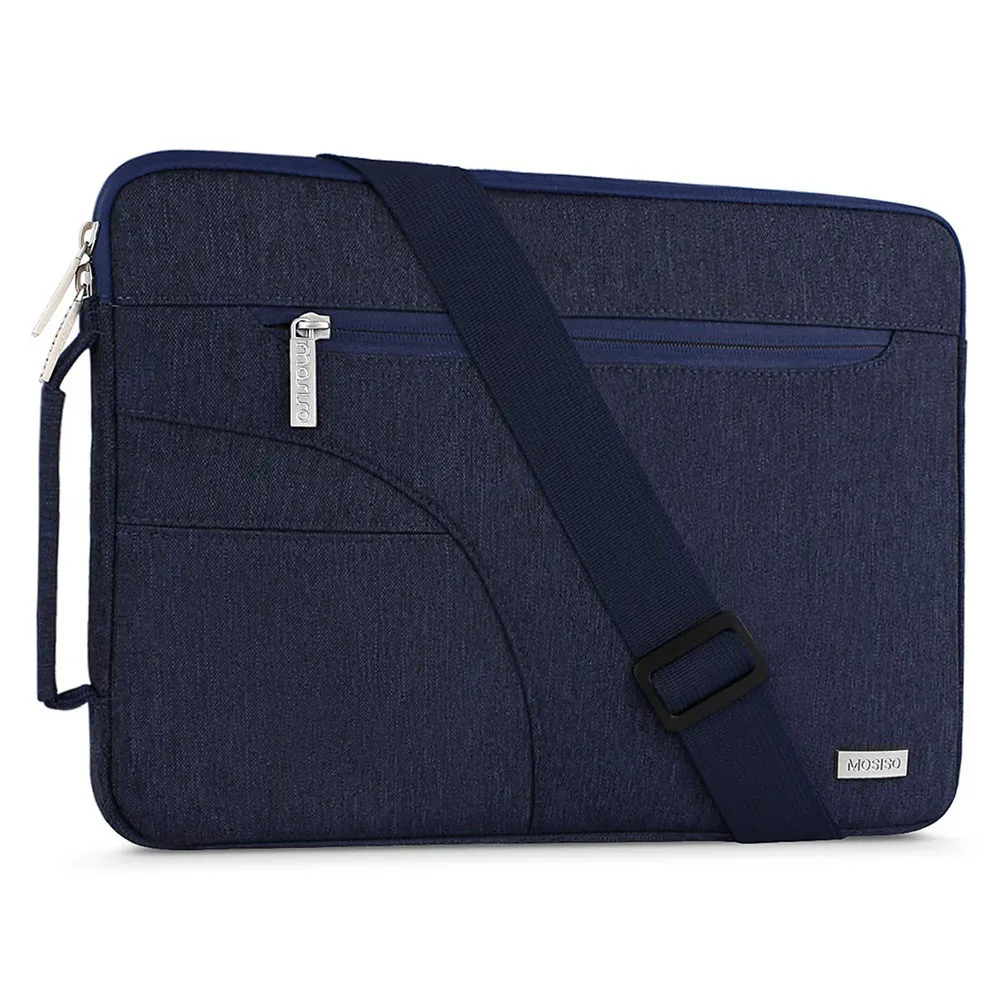 MOSISO ноутбук рукав ноутбук Shoulderbag портфель для Macbook Pro Air 11 12 13,3 14 15 дюймов Asus/acer/hp/Dell microsoft Surface - Цвет: Navy blue