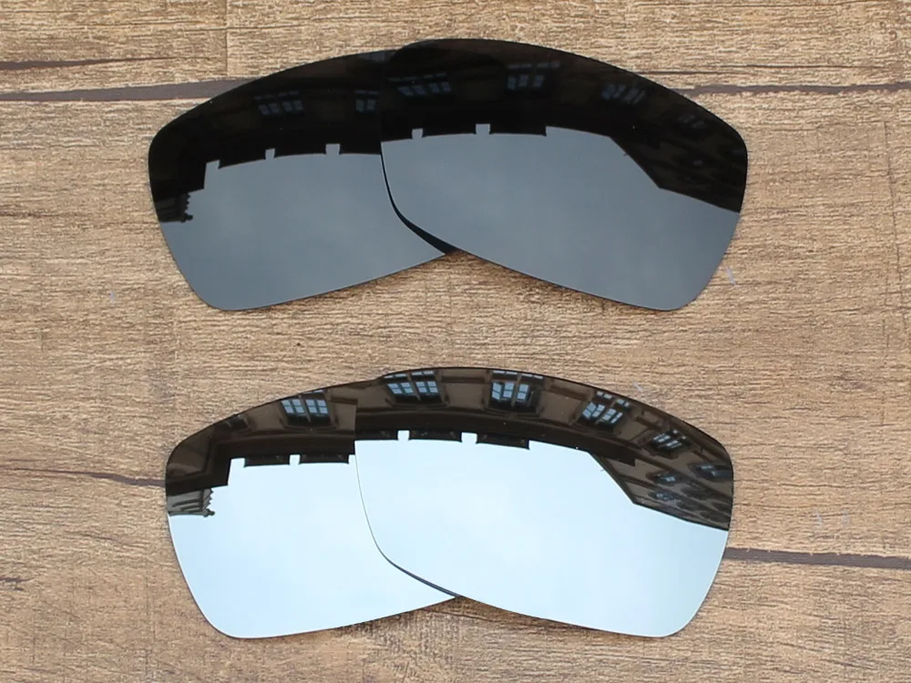 Черный, серый и Chrome Silver 2 пары Поляризованные замены линзы для Спайк солнцезащитные очки кадра 100% UVA и UVB Защита