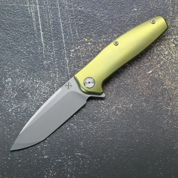 gold NEWN YX750 складной нож VG-10 стальное лезвие титановая ручка с карманным зажимом походный охотничий нож каждодневное оборудование для использования на улице - Цвет: gold