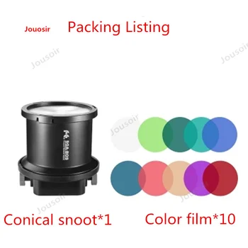 

Falcon Eyes Speedlite Flash 10pcs Color Filters Focused Snoot for Canon Nikon Sony Godox Speedlite CD50 T03 Y