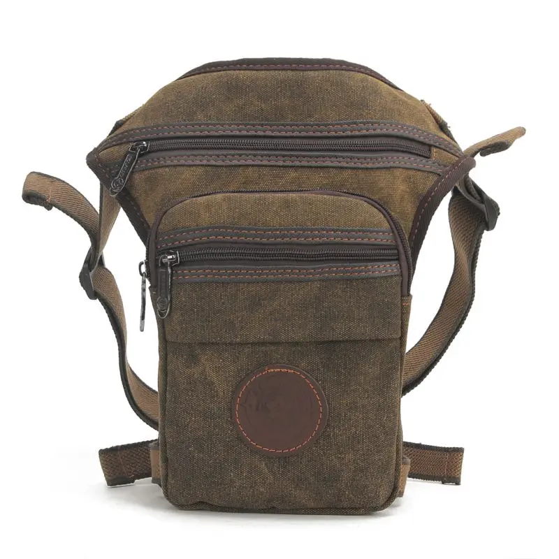 Мужская Брезентовая сумка на бедро, поясная сумка, поясная сумка в военном стиле для путешествий, езды на мотоцикле, через плечо, сумка-мессенджер