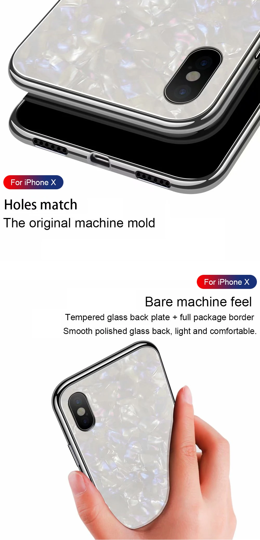 Ascromy Magnetic Adsorption Phone Case For iPhone X Tempered Glass Back Cover For iPhoen 10 8 Plus 7 6 6S Magnet Accessories (2)