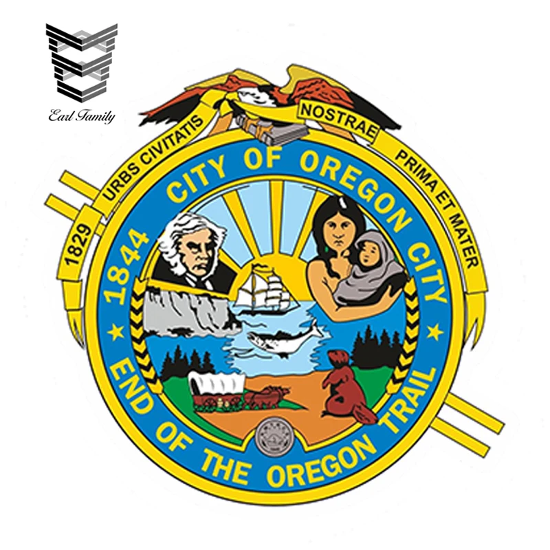 EARLFAMILY 13 см x стайлинга автомобилей Водонепроницаемый Oregon City уплотнение Стикеры