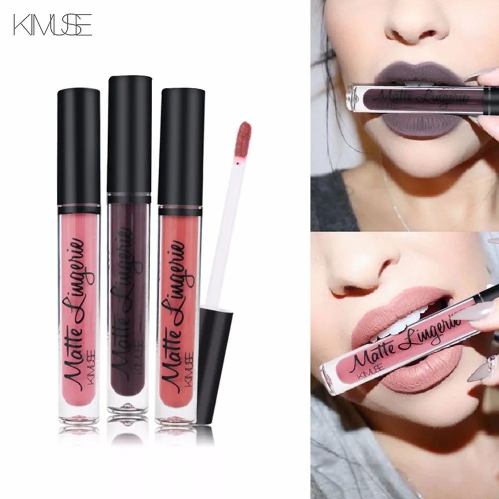 

KIMUSE 12 Colors Matte Lipstick Liquid Ultra Smooth Waterproof Long Lasting Lipstick Matte Lip Gloss Brand Makeup Lip Stick Lips